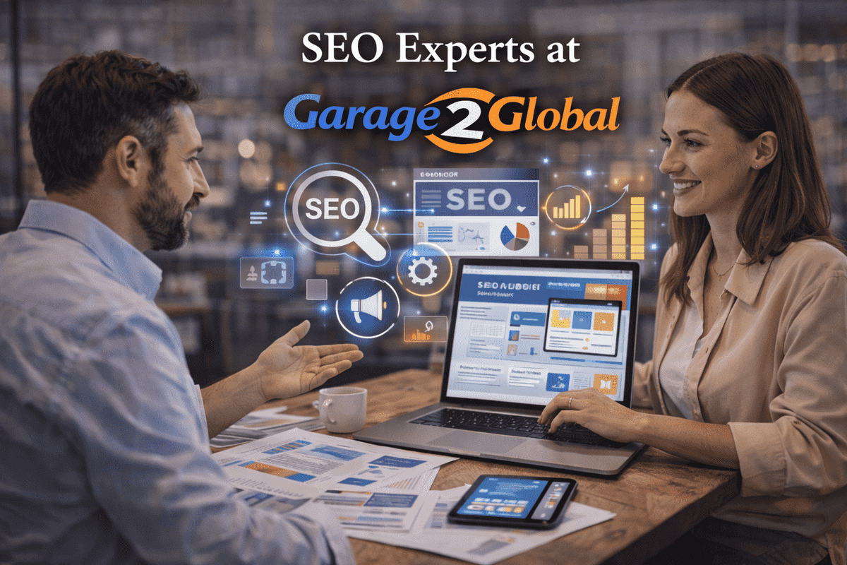 SEO experts at Garage 2 Global deliver professional search engine optimization services using advanced SEO techniques, in-depth keyword research, and data-driven strategies to improve website rankings and organic traffic growth.
