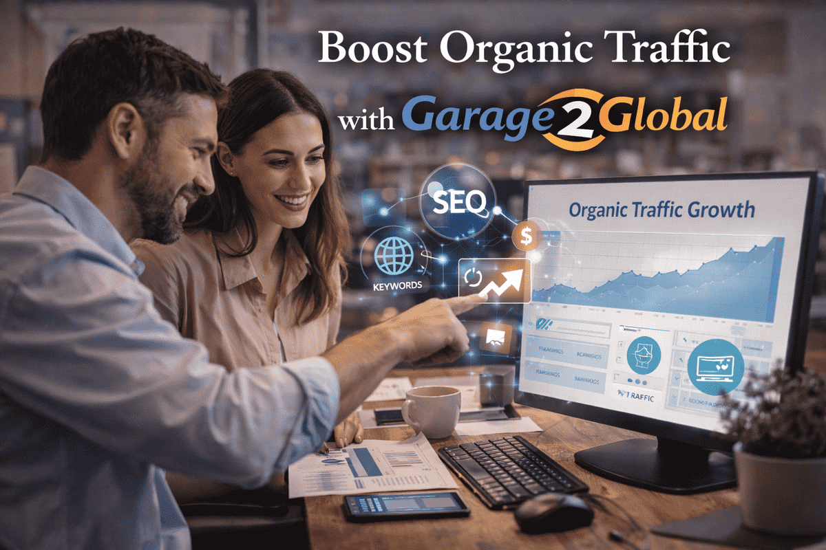 Boost organic traffic with Garage 2 Global using proven SEO and digital marketing strategies
