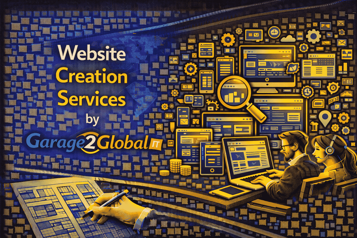 Website creation services by Garage 2 Global building modern and responsive business websites