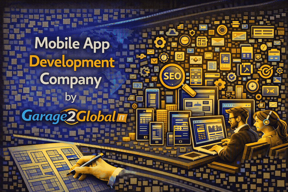 Mobile app developers at Garage 2 Global working closely with clients to build user-friendly, high-performance mobile applications for real business needs.